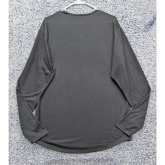 BYLT Drop Cut Long Sleeve Shirt Mens LG Athletic Gym Workout Running Boxing Gray - Picture 2 of 11